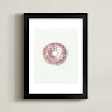 "Doughnut Bother Me" - Art Print in light pink by Jackie Graham - Framed