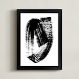 "Circle Around" - Art Print in Jet by MinimalType - Framed