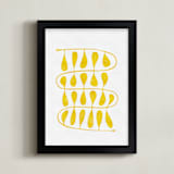 "Like a Leaf III" - Art Print in Sunglow by Leanne Friedberg - Framed