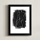 "Woman Abstracted" - Art Print in Noir by Allison Belolan - Framed