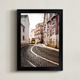 "Alfama#1" - Art Print in Warm Orange by Van Tsao - Framed