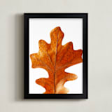 "Oak Leaf" - Art Print in rustic orange by Alexis Arnold - Framed