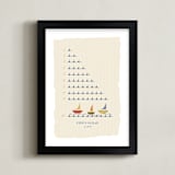 "The Counting Ocean" - Personalized Art Print in Indigo by Michelle Enderton - Framed