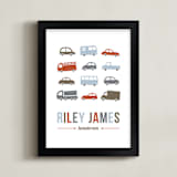 "Beep Beep" - Personalized Art Print in Brick by Susan Asbill - Framed