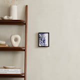 "Indigo Feather II" - Art Print in Indigo Blue by Stephanie Toral - In a Room