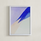 "Pastel Blues" - Art Print in Egyptian Blue by Baumbirdy - Framed