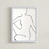 "Lady Blanca" - Art Print in Whispered White by cyrille gulassa - Framed
