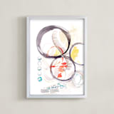 "Abstract No 1" - Art Print in Deep Plum by Kelly Ventura - Framed