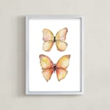 "Rhopalocera One" - Art Print in Orange by Erin Deegan - Framed