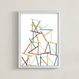 "Harmony in Chaos" - Art Print in Vibrant Orange by Oscar and Emma - Karly Depew - Framed