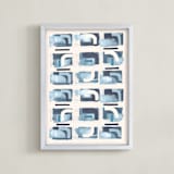 "Indochine" - Art Print in Cobalt by AlisonJerry - Framed