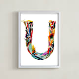 "Collage letter U" - Art Print in Urchin by Kiana Lee - Framed