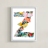 "Collage letter Z" - Art Print in Zinnia by Kiana Lee - Framed