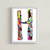 "Collage letter H" - Art Print in Holi by Kiana Lee - Framed