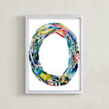 "Collage Letter O" - Art Print in Oceana by Kiana Lee - Framed