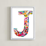 "Collage letter J" - Art Print in Jellybean by Kiana Lee - Framed