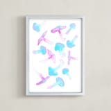 "electric mushrooms" - Art Print in Electric by Belia Simm - Framed