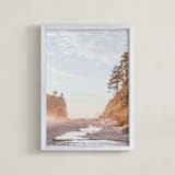 "Stream at Ruby Beach" - Art Print in Blue Alice by LindseyErin - Framed