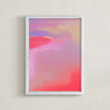"A Soul's Whisper" - Art Print in Parrot Pink by Artsy Canvas Girl Designs - Framed