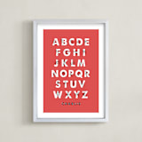 "Signed ABCs" - Personalized Art Print in Cherry by ERAY - Framed