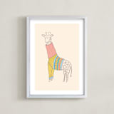 "Fiesta Turtleneck" - Art Print in Tutti Fruiti by Meg Gleason - Framed