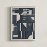 "Monochrome" - Art Print in Black by Lena Erysheva - Framed