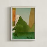 "Aqua Hills I" - Art Print in Jade by Morgan Kendall - Framed