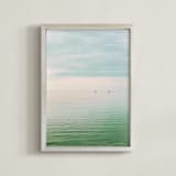 "Hushed Horizon" - Art Print in jade by Keely Norton Owendoff - Framed