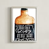 "Better than whiskey" - Art Print in Golden Whiskey by Lulaloo - Framed