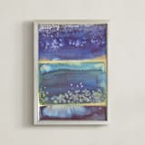 "Intergalactic 1" - Art Print in Moody Blue by Laura Rodil - Framed