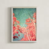 "Enchanted Woods I" - Art Print in Fall Leaves by Caroline Mint - Framed