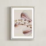 "Delicate Petal" - Art Print in Vintage by Karen Kardatzke - Framed