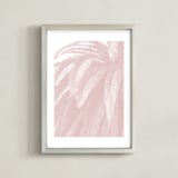 "Soft Palm Top" - Art Print in blush pink by Owl and Toad - Framed