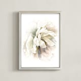 "Neutral Petals" - Art Print in Neutral by Jess Blazejewski - Framed