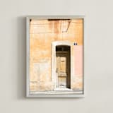 "Défense D'afficher, Marseille" - Art Print in Pale Peach by Jacquelyn Sloane Siklos - Framed