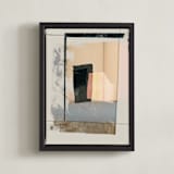 "Crossings 2" - Art Print in Peachy by Maja Cunningham - Framed Canvas