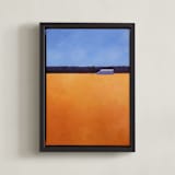 "Orange Wheat" - Art Print in Golden Orange by Carol C. Young - Framed Canvas