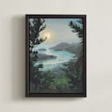 "Basalted" - Art Print in Dark Pine by Khara Ledonne - Framed Canvas