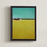 "Green Harvest" - Art Print in Citrus Green by Carol C. Young - Framed Canvas