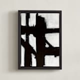 "Boxes in Boxes 1" - Art Print in Black and White by Ilana Greenberg - Framed Canvas