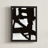 "Boxes in Boxes 2" - Art Print in Black and White by Ilana Greenberg - Framed Canvas