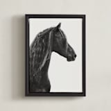 "Dark Horse" - Art Print in Black Onyx by Irene Suchocki - Framed Canvas