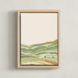 "Meadow Reverie" - Art Print in Fields by Black Botanic - Framed Canvas