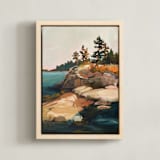 "No One Else" - Art Print in Ocean Blue by Jess Franks - Framed Canvas