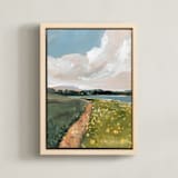 "Golden Hour" - Art Print in Olive by Lindsay Megahed - Framed Canvas