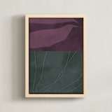 "Midnight in My Garden 1" - Art Print in Eucalyptus Green by Alicia Abla - Framed Canvas