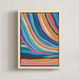 "Chromatic Dream 1" - Art Print in Rainbow by Carrie Moradi - Framed Canvas