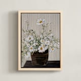 "Sunday Morning" - Art Print in Beige by Arohika Verma - Framed Canvas