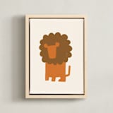 "Safari 1" - Art Print in Ivory by JeAnna Casper - Framed Canvas