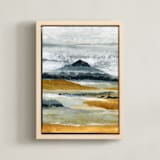 "Golden Coast I" - Art Print in Marigold by Lara Eckerman - Framed Canvas